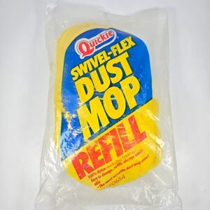 Quickie Swivel-Flex Dust Mop Refill 0654 Yellow Nylon Washable Made in USA New